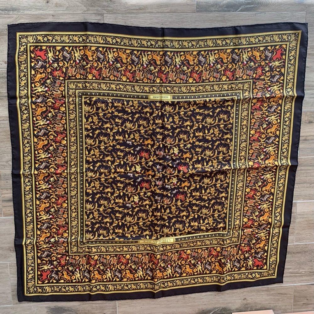 Hermès Scarf 35X35 Chasse en Inde
